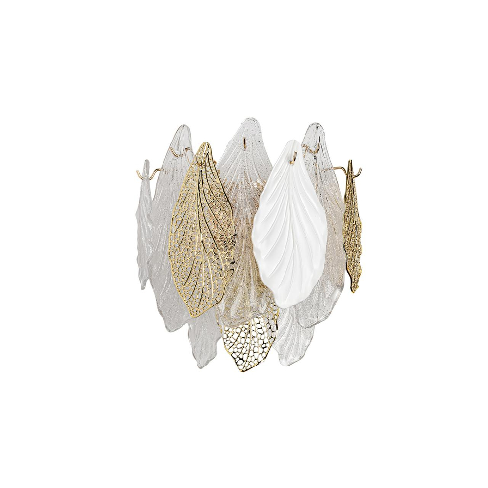 5052/3W HALL ODL24 607 золото/белый/прозрачный/металл/стекло/фарфор/металл Бра E14 3*40W LACE