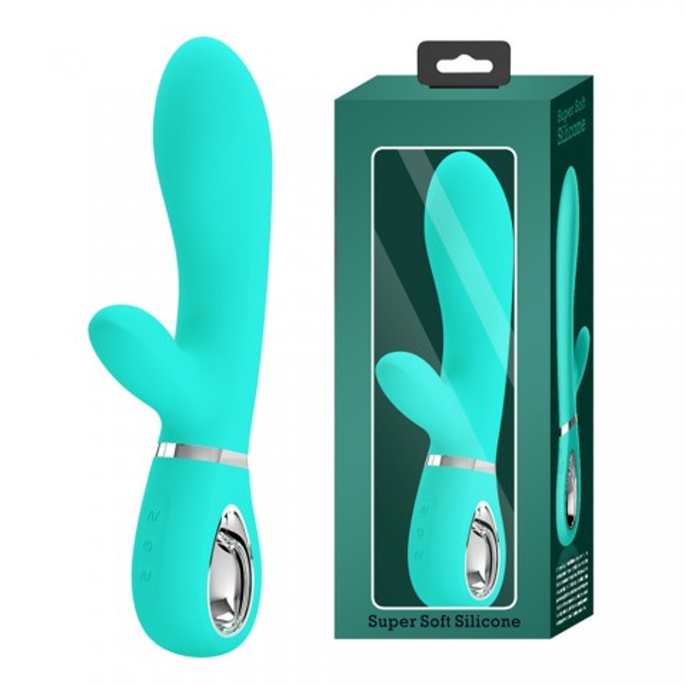 Вибратор-кролик Thomas Super Soft (20 см) бирюзовый