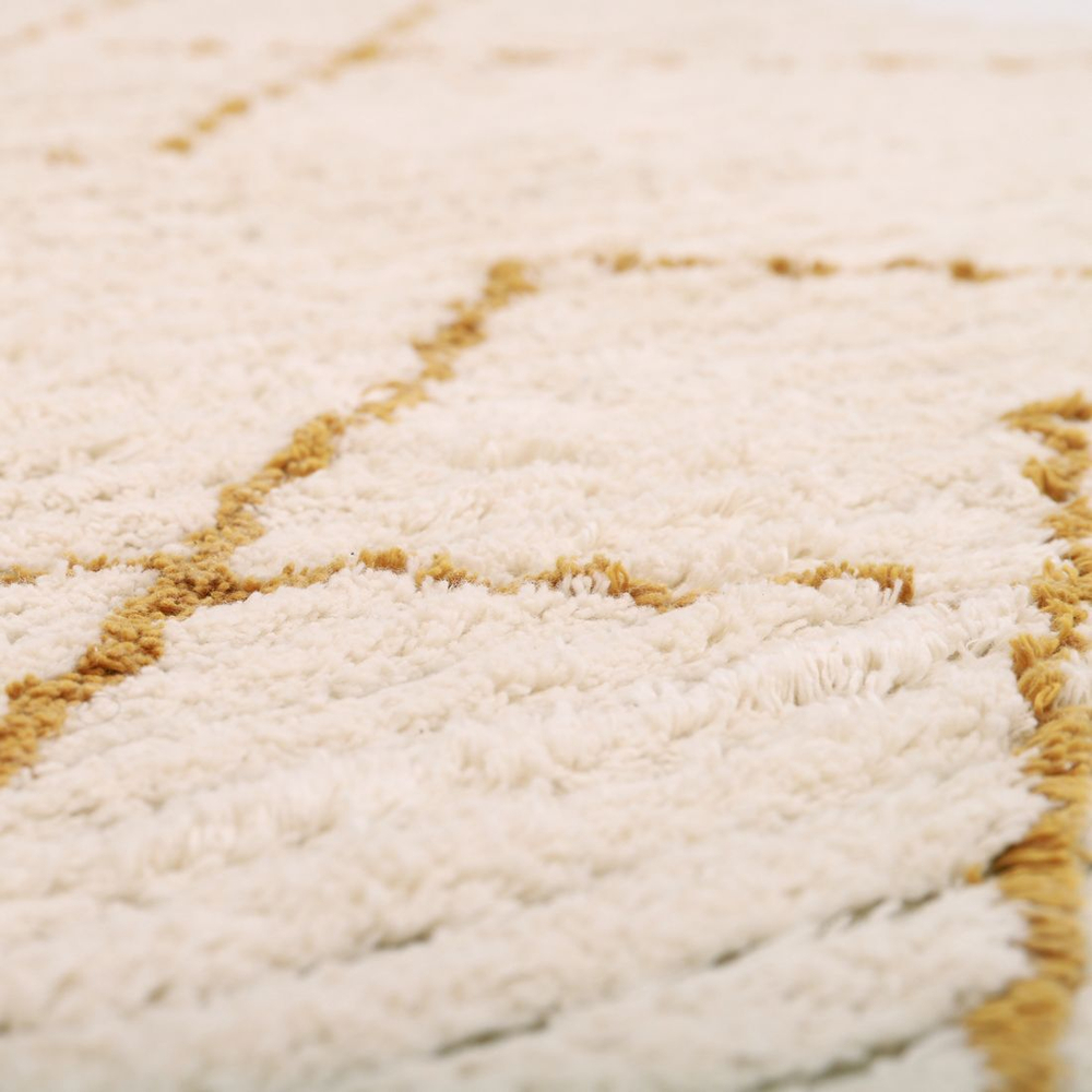 Стираемый коврик Nattiot Viktor Lemon S (100 x 150 см), хлопок, бежевый