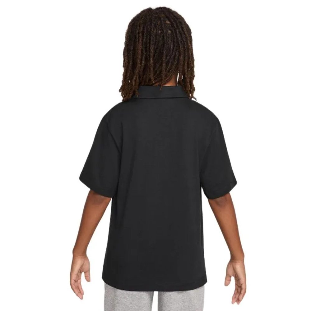 Детская теннисная футболка Nike Kids Sportswear Club Knit Short Sleeve - black/white