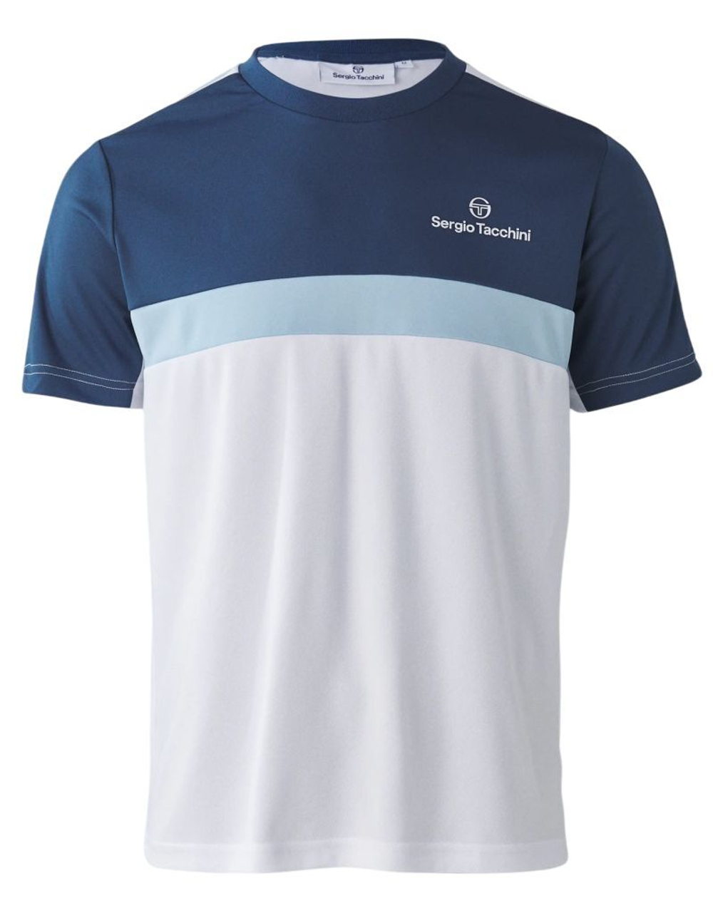 Теннисная футболка Sergio Tacchini Alata - white/electric blue