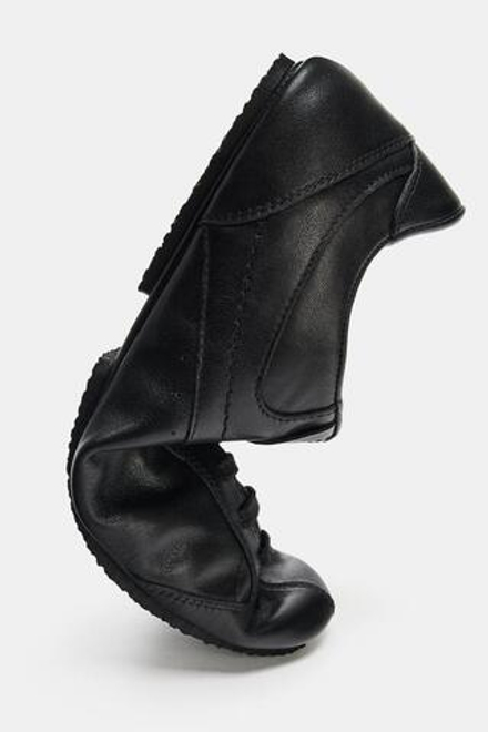 ZARA КОЖАНЫЕ ТУФЛИ-ДЕРБИ, ЧЕРНЫЙ