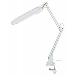 Настольный светильник ЭРА NL-201-G23-11W-W с лампой PL на струбцине белый