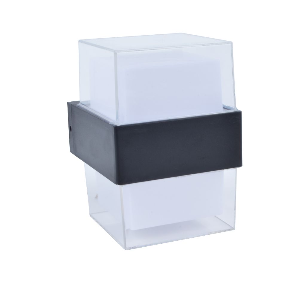 ULU-P26B-2x5W-4000K IP65 BLACK Светильник светодиодный уличный. Архитектурный накладной. Белый свет 4000K. Корпус черный. TM Uniel