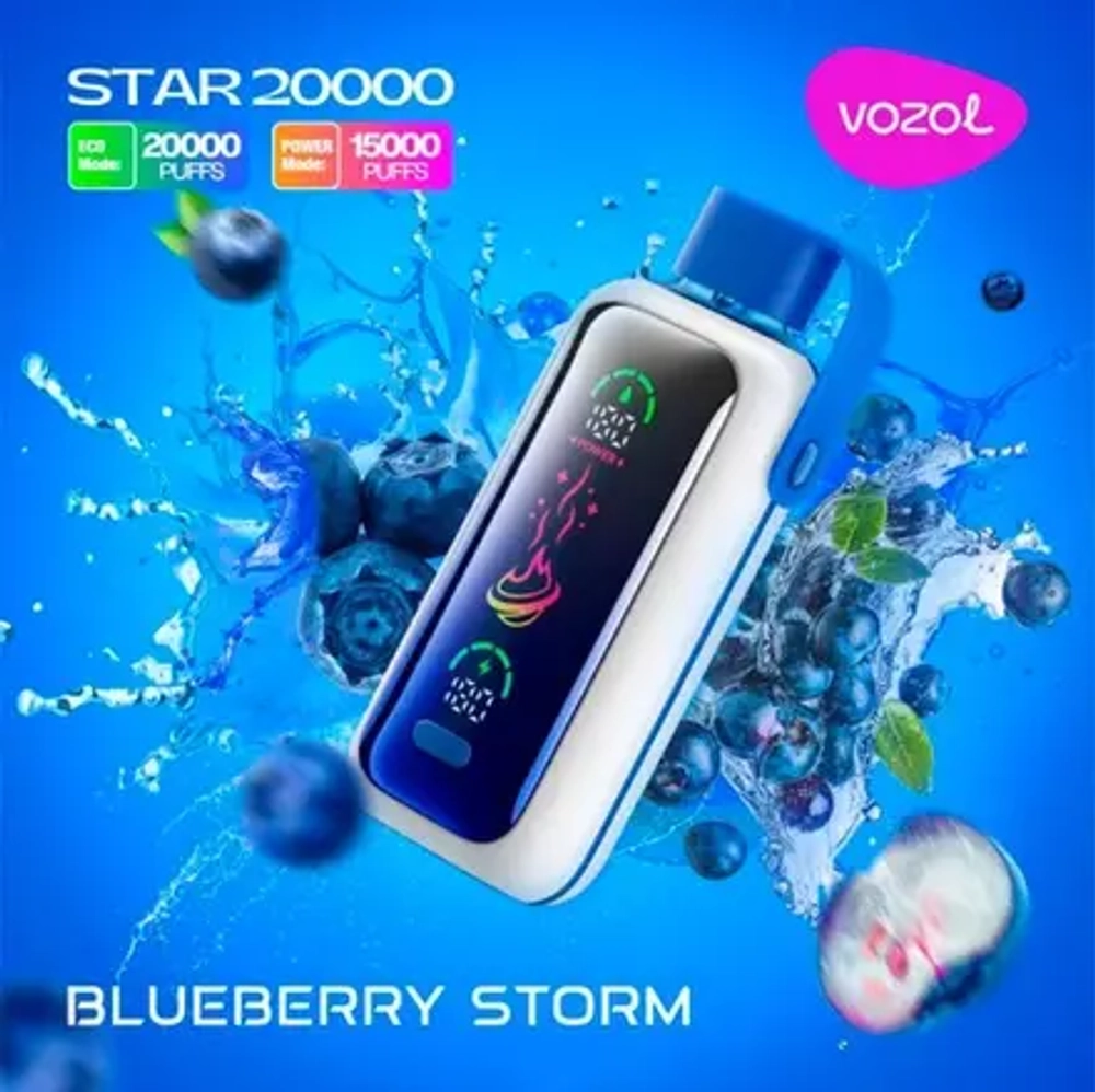 Vozol STAR 20000 - Blueberry Storm (5% nic)