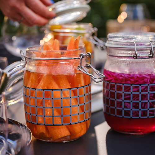 Банка для продуктов с крышкой IKEA KORKEN (КОРКЕН), Стекло, 1 л