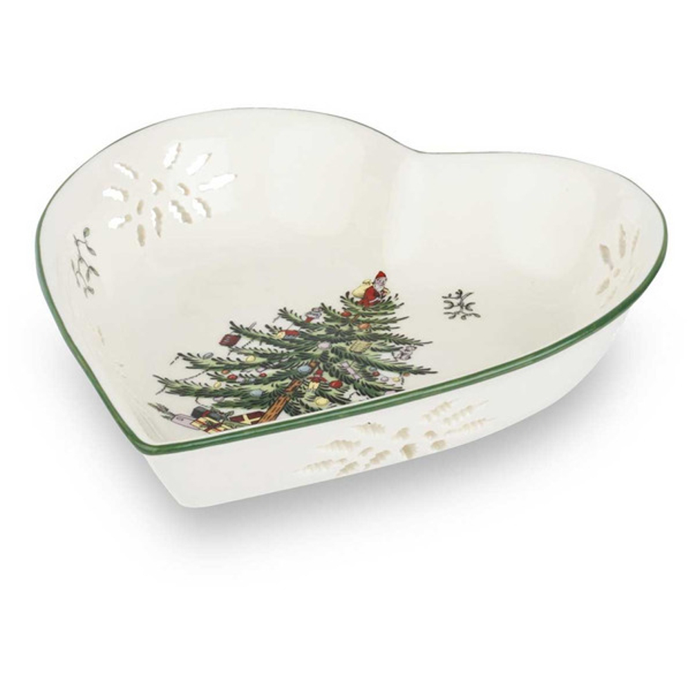 Блюдо-сердце 18см Spode Рождественская ель