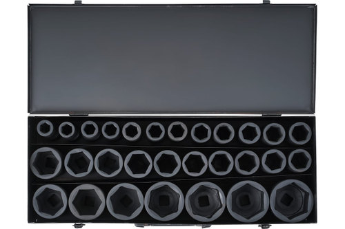 Набор головок ударных шестигранных 3/4" 29 шт (19-65 мм) в кейсе AIRLINE ATAS420