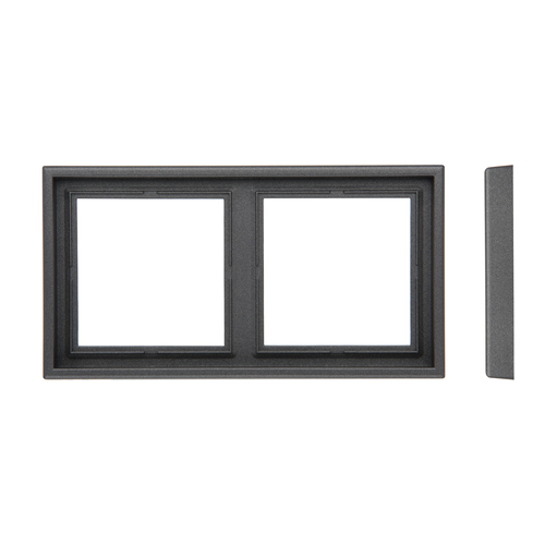 Рамка 2-местная LIREGUS MODERN K14-445-02.M/BM антрацит матовый