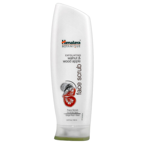 Himalaya, Botanique, Отшелушивающий скраб для лица с грецким орехом и деревянным яблоком, 5.07 жидких унций (150 мл)