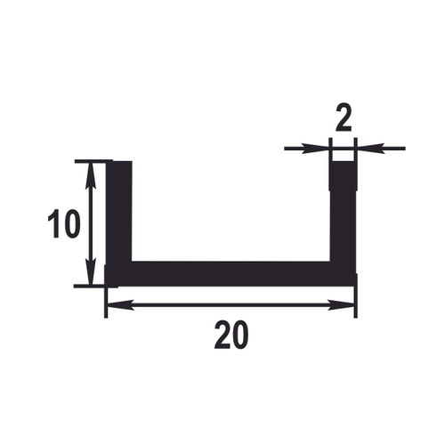 Швеллер Лука 10*20*10*2,0 Шв 04.2000.504л бронза