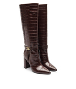 Сапоги казаки на каблуке TWINSET - коричневый(242TGT040)