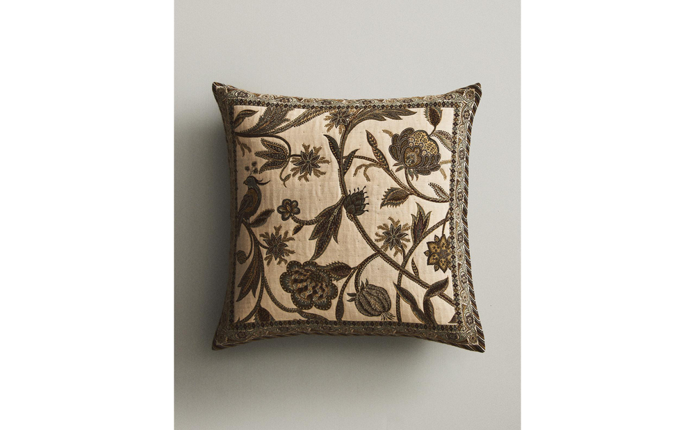 Zara Home наволочка декоративная из хлопка, зелёный, 50x50 см
