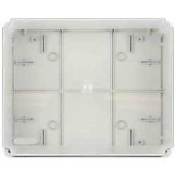 Распаячная коробка ЭРА KORvpk-240-195-165 ОП серая 240х195х165мм прозрачная крышка на винтах d25-3шт d32-2шт IP55