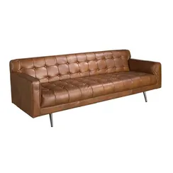 Диван Chester 3-местный из темно-коричневой кожи модель 6225