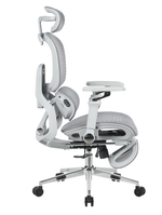 Кресло офисное TopChairs Prodigy с оттоманкой серый