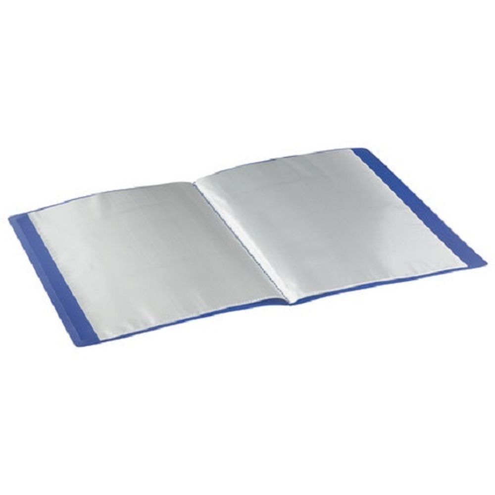 Папка с 20 вкладышами, Brauberg Бюджет, 500мкм, корешок 14мм с карманом, синяя