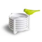 Набор подставок под чашки sparrow, белый/зеленый