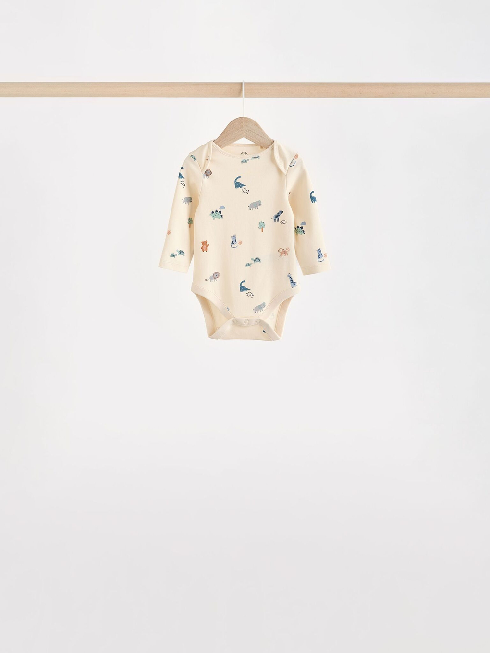 Боди с длинным рукавом для малышей Next N27-269, 7 шт., Молочный, Серый, Синий