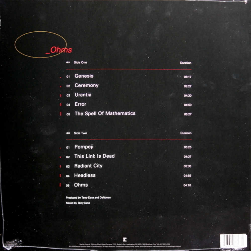 Deftones / Ohms (Limited Edition)(Coloured Vinyl)(LP)