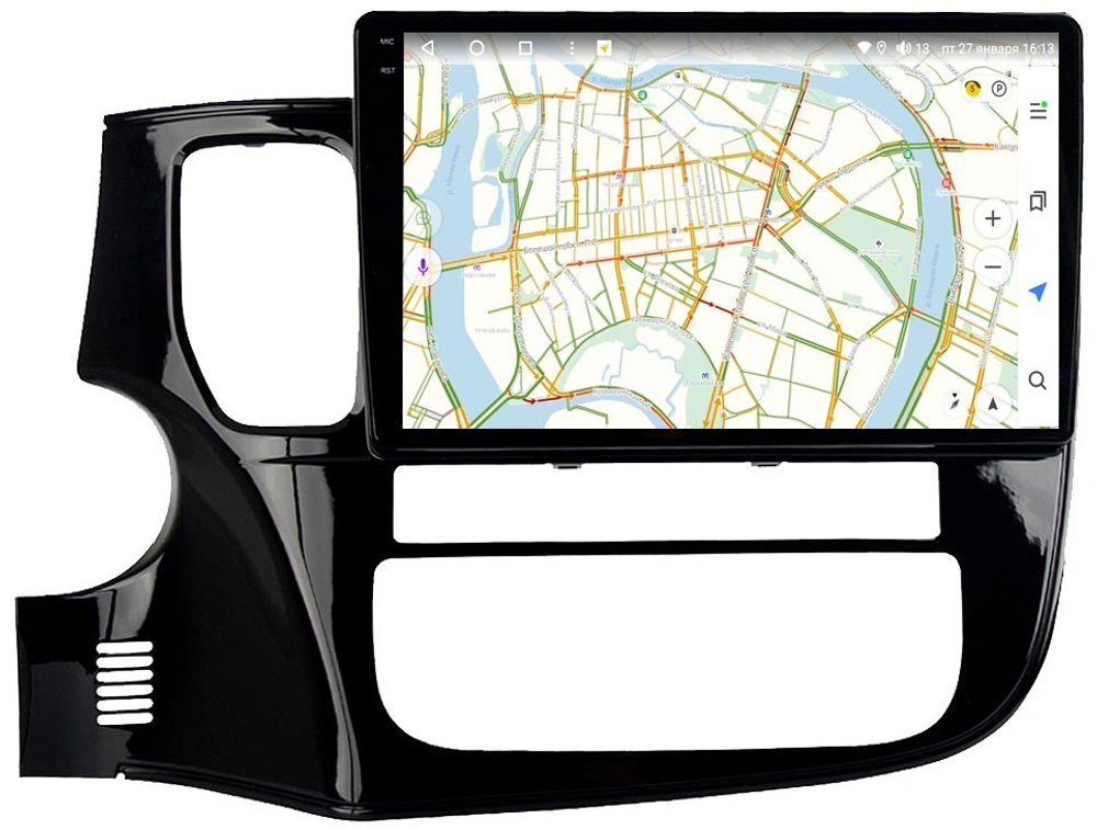 Магнитола для Mitsubishi Outlander 3 2012-2022 (левый руль) - Vaycar VA47-1006-2K на Android 13, 8-ядер, 2K QLED, ТОП процессор, CarPlay, 4G SIM-слот