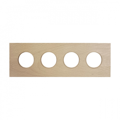 Рамка 4-х постовая, скрытый монтаж, Шедель Форест, дерево, цвет светлый бук BF7-640-110