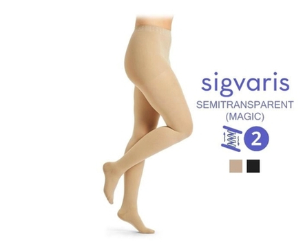 Компрессионные колготки Sigvaris Style Semitransparent (Magic), класс компрессии 2, серия MG2, закрытый мысок