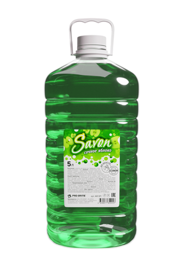 441-5П Мыло жидкое SAVON 5л ПЭТ Сочное яблоко
