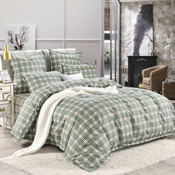 Фидель (зеленый) КПБ сатин 7Е