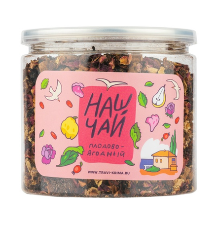 Наш чай. Плодово-ягодный 250 гр, ПЭТ, ТМ ТРАВЫ ГОРНОГО КРЫМА