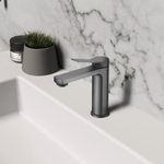 Смеситель для раковины Vincea Arco VBF-4AR01GM, вороненая сталь