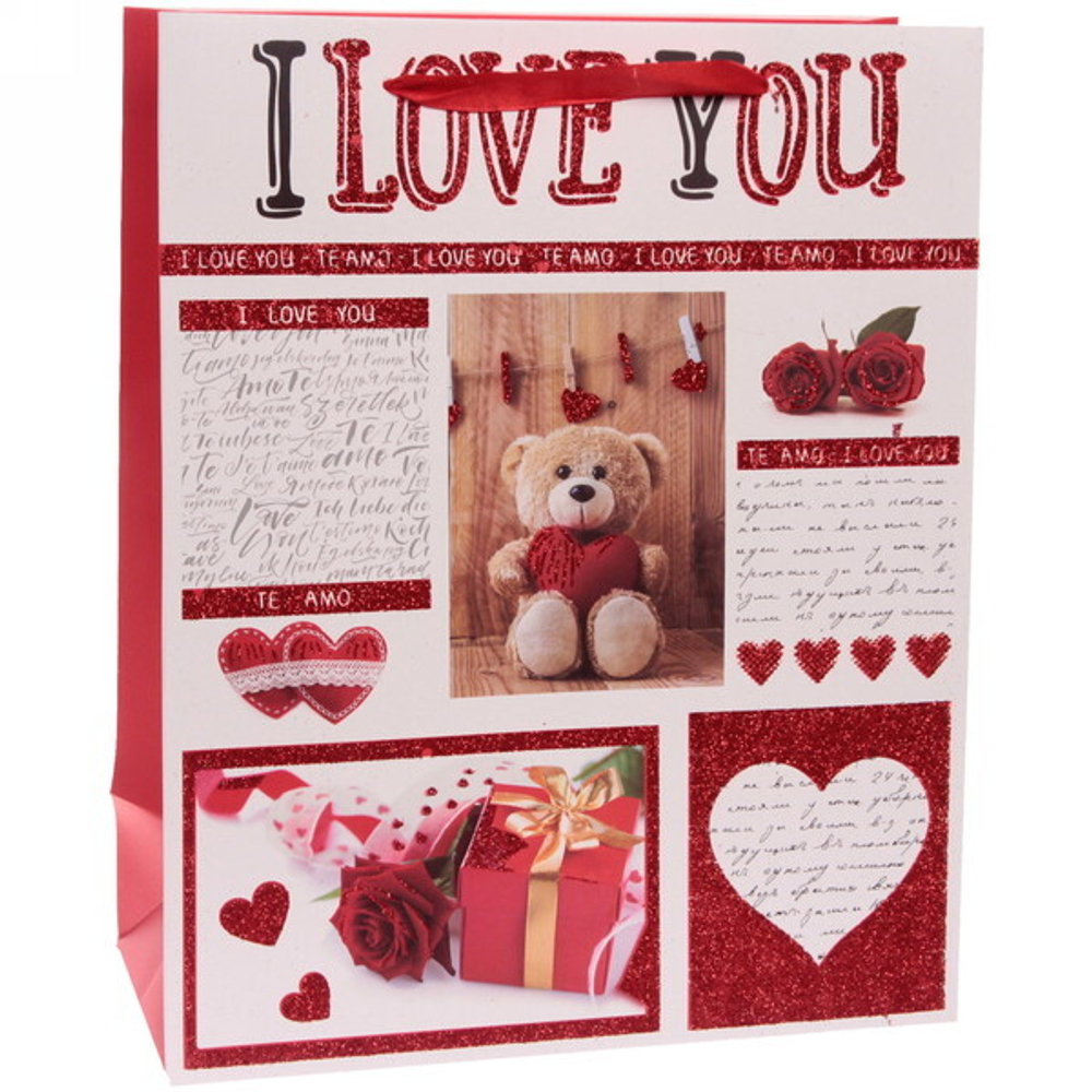 Пакет подарочный «Любовь» 32*26*12 см