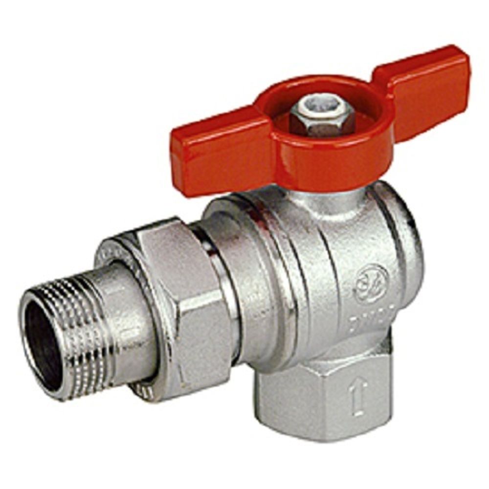 Кран шаровой угловой с отводом 1/2&quot; x 1/2&quot; (Н-В, флюгель), R789, Giacomini