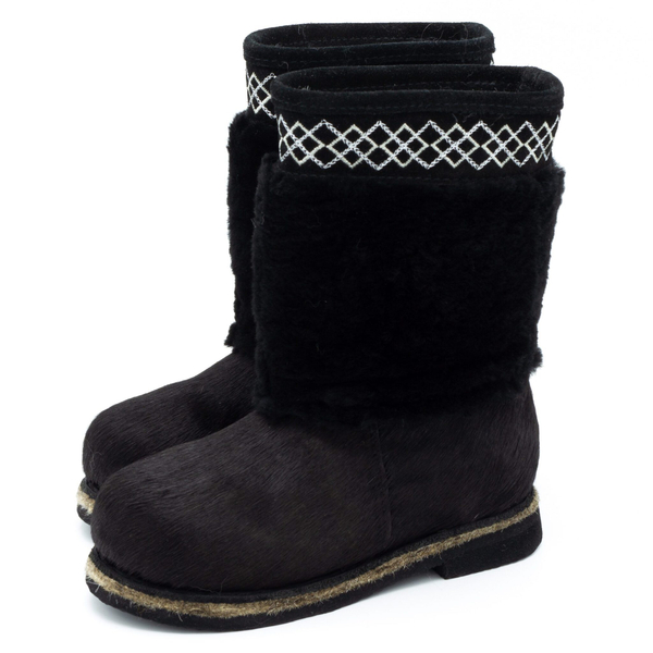 Унты детские из мутона и замши