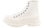 Alexander McQueen Tread Slick Boot Canvas White White Women"s