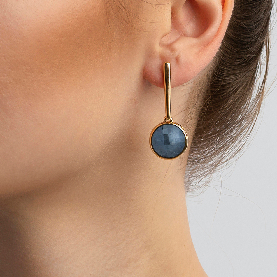 Серьги Possebon Pearl Sodalite A1269.22 BL/G