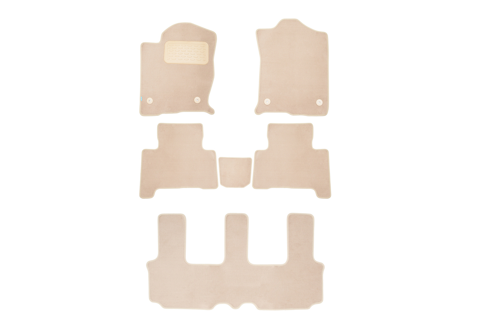 Коврики в салон для HAVAL H9, 2014-2017, кроссовер, 6 шт. (текстиль, бежевые) KVR04.099.009.22112KH