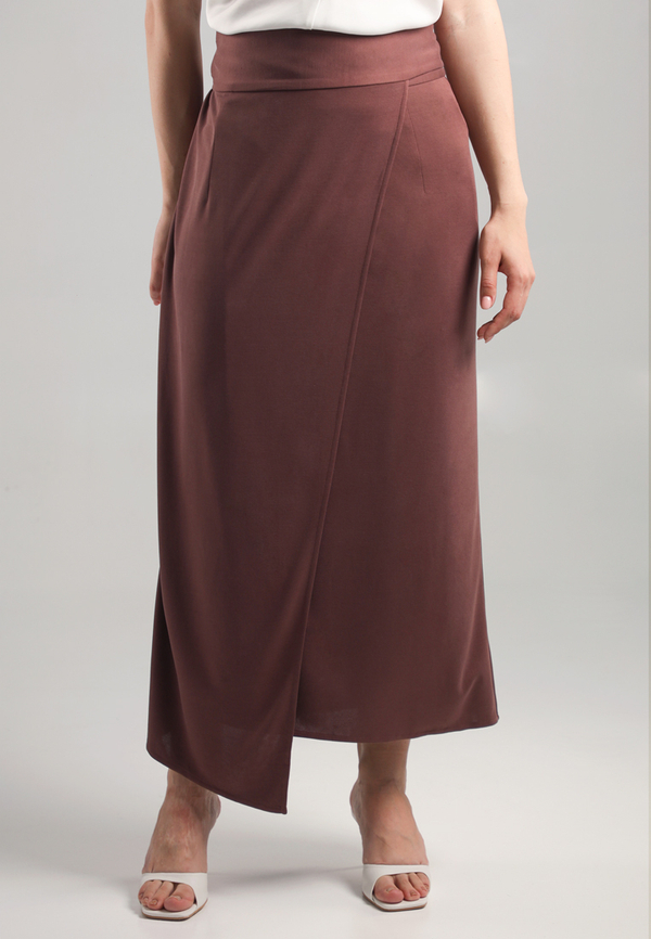 Юбка на запах из трикотажной ткани