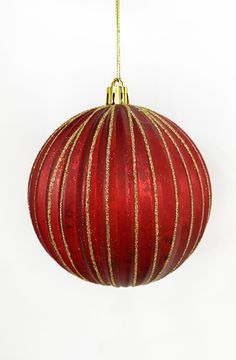 Шары елочные 8см ZY-32 Красный (3 шт)