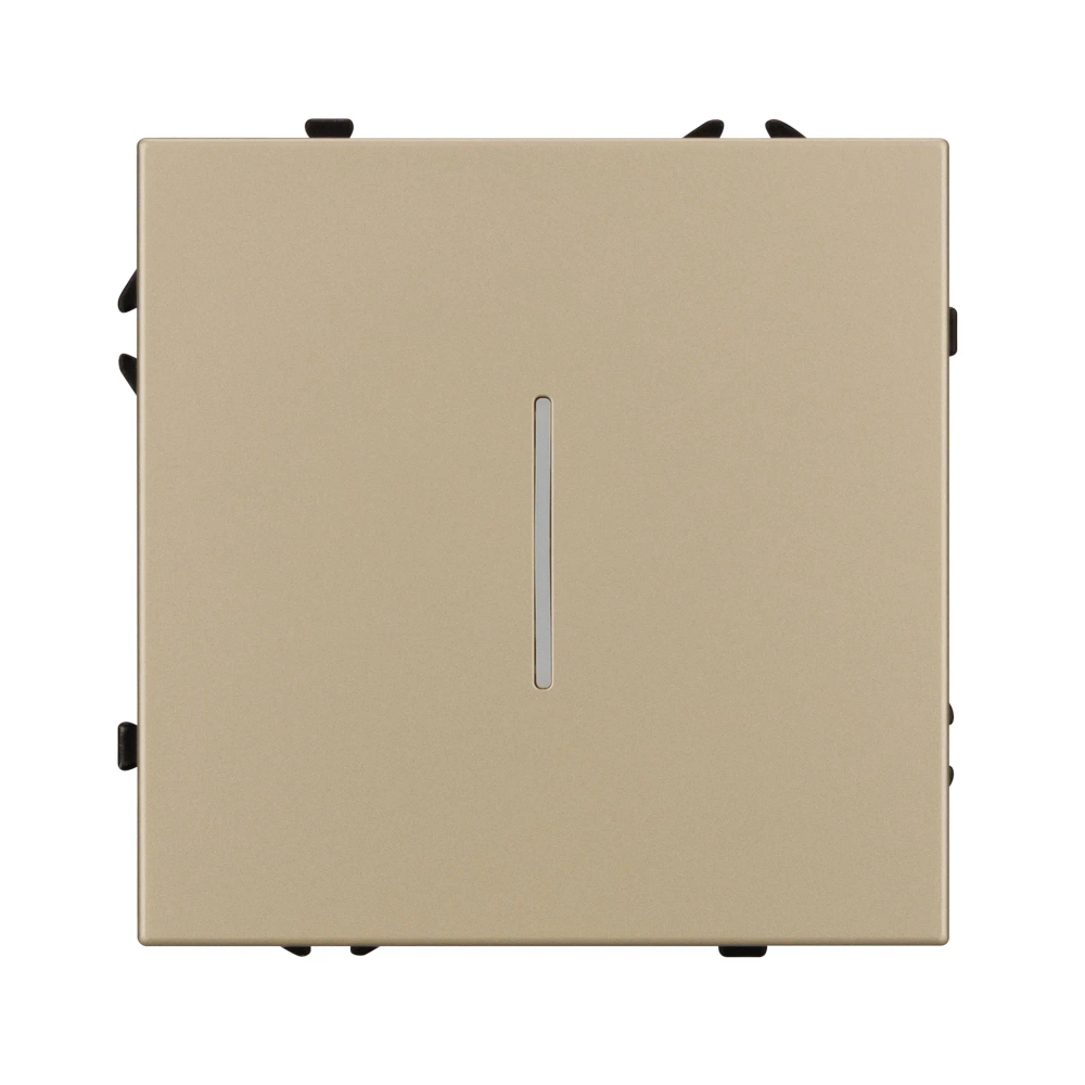 Механизм выключателя одноклавишный проходной LED SWT-NOBE-MKP1-SFPL-L-GD (230V, 10A) (Arlight, -) 054262