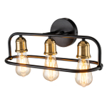 Настенный светильник 3x40Вт E27, металл, черный/бронза