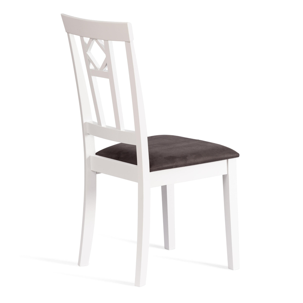 Стул Камилла сиденье мягкое (CAMILLE SOFT) дерево гевея, МДФ, 44х54х95, pure white (402) , ткань, серый