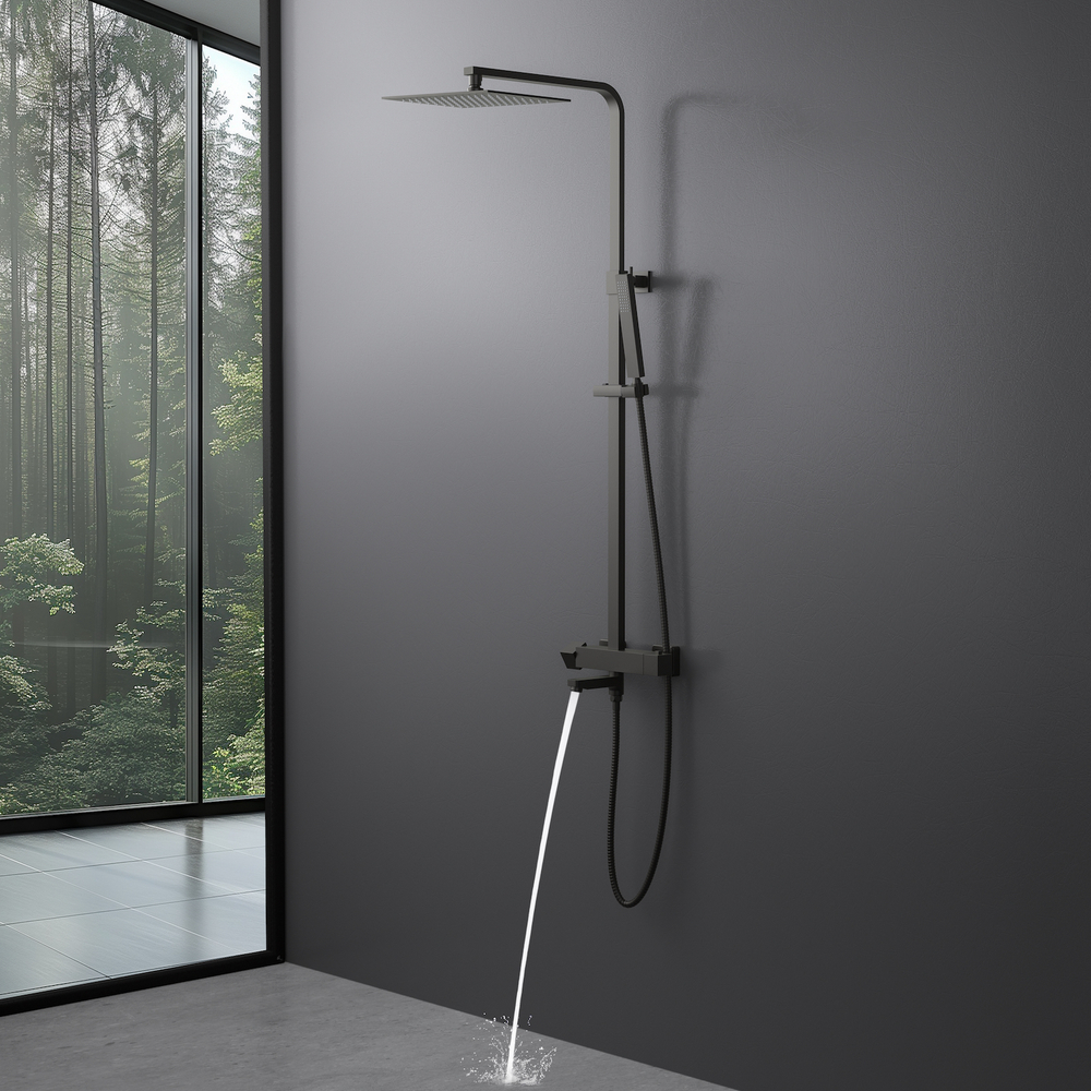 Душевая система с термостатом Tetra-Thermo SX-0169/18 Черное золото