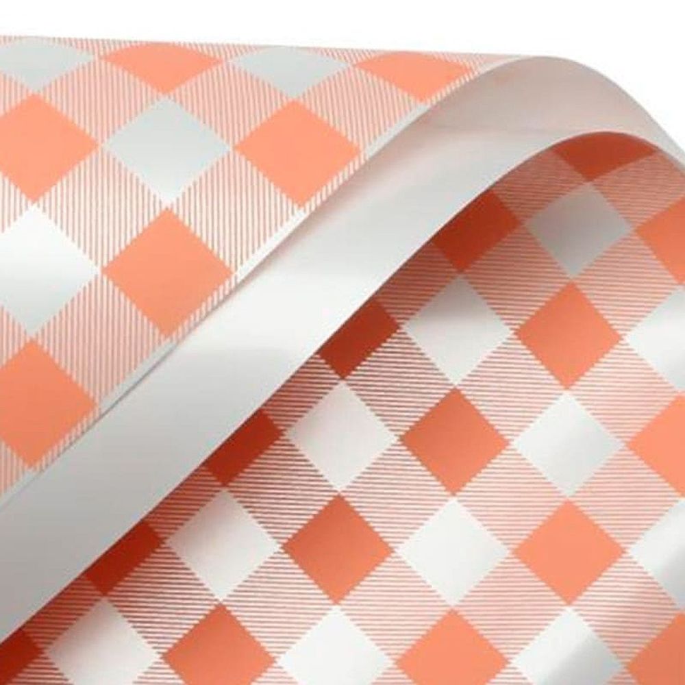 Пленка Корейская Клетка ОРАНЖЕВЫЙ (10м)