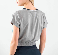 Женская теннисная футболка Head Padel Crop Top - navy