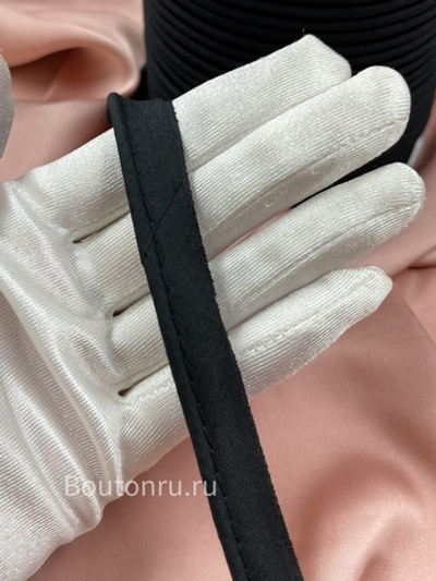 Кант декоративный хлопковый 12 мм черный