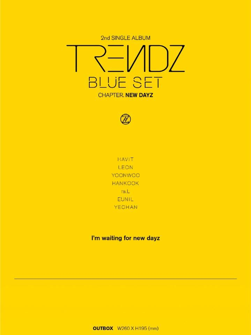 Альбом TRENDZ - BLUE SET Chapter. NEW DAYZ 2nd Single Album