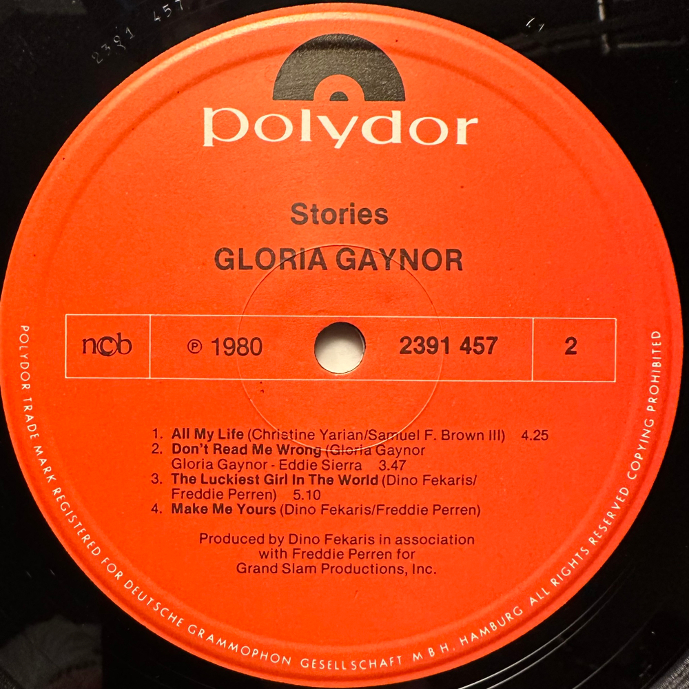 Gloria Gaynor - Stories (Скандинавия 1980г.)