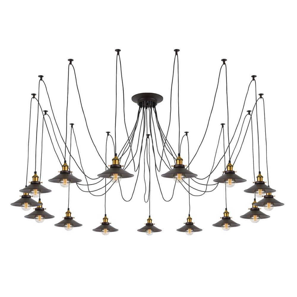 Citilux Эдисон CL451151 Люстра паук Венге Бронза