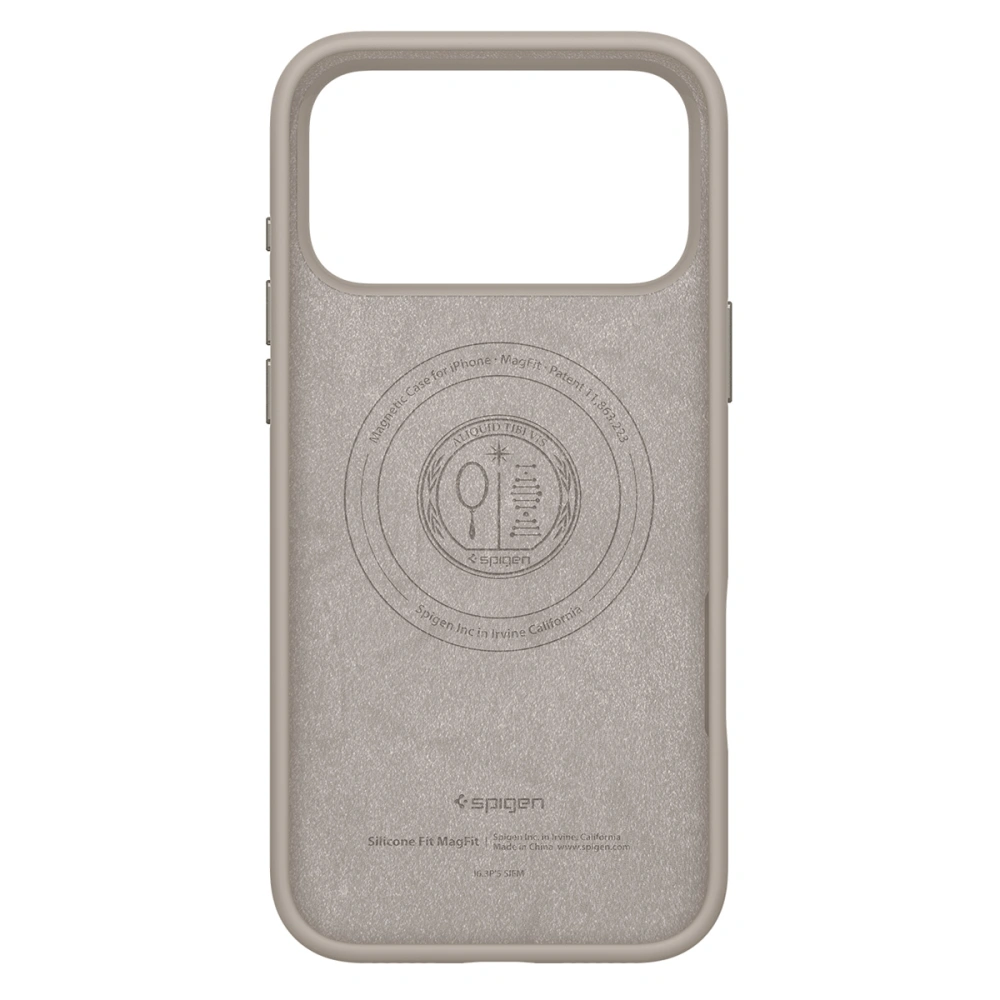 Чехол Spigen Silicone Fit Magsafe для iPhone 17 Pro Max бежевый
